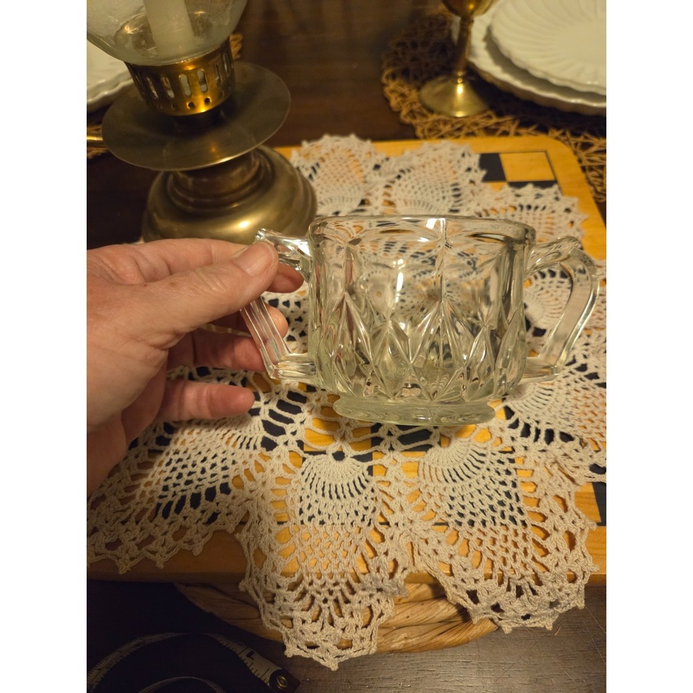 vintage open sugar bowl from Anchor Hocking's Early American Prescut (EAPC) line